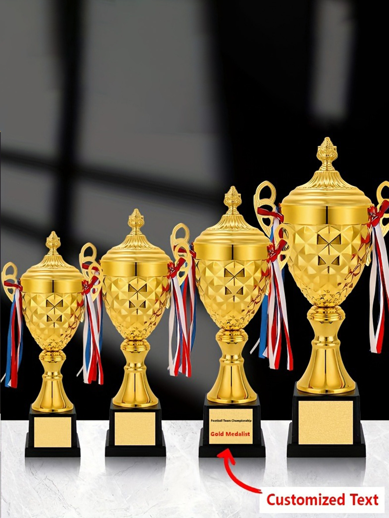 Custom Gold Trophy – Personalized Iron Alloy Award Cup